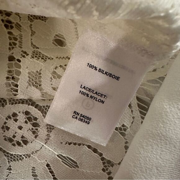 Robert Rodriguez Lace Illusion Silk Blouse - Picture 7 of 11